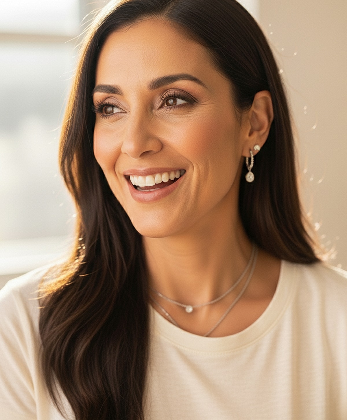 Model wearing a lace bra, showcasing elegant design.